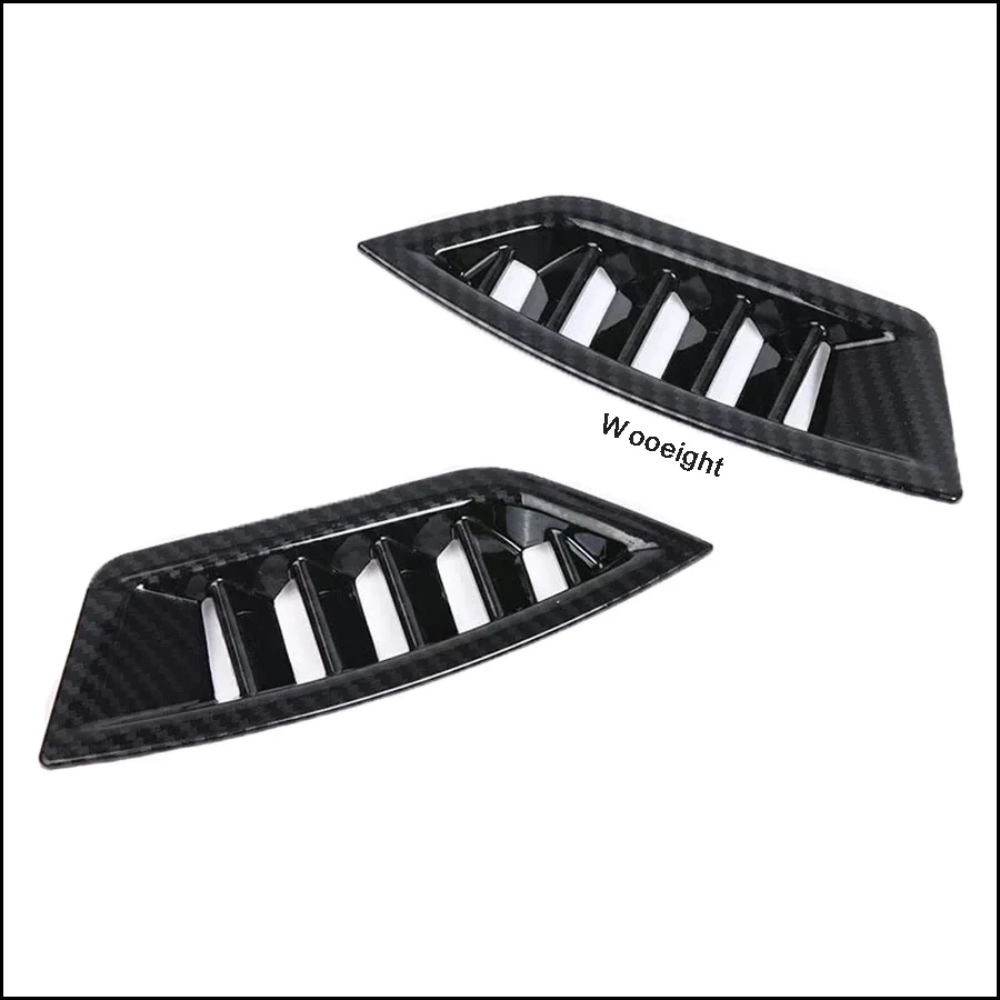 New ABS Car Interior Dashboard Air Vent Outlet Trims Overlay Carbo Fiber Control Panel Cover For Subaru XV Crosstrek 2018 (7)