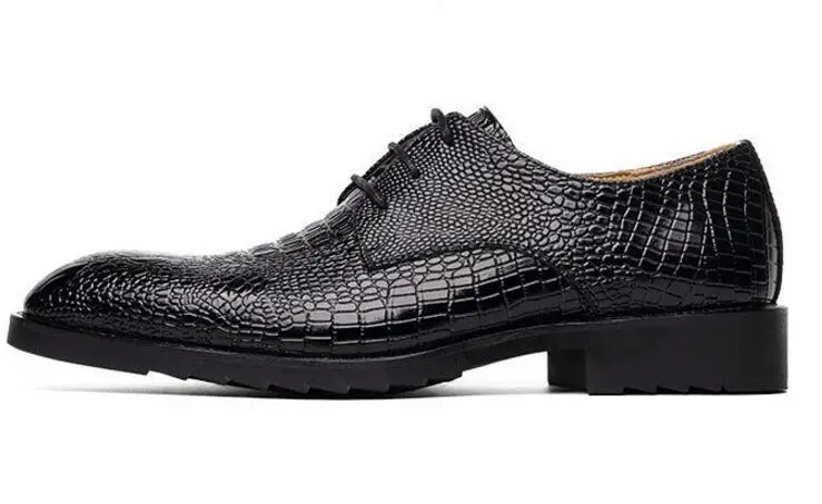 Black Appartements Homme Vache Cool Véritable Casual Chaussures D'affaires En Respirant Cuir Européenne Adultes 2018 brown Nouveau Crocodile Robe De wnFCaPxTq