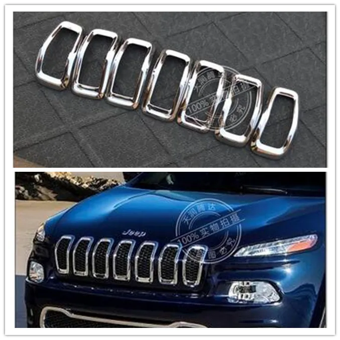 Front Grille Trims font b Exterior b font Mouding Sticker ABS chrome Car Accessories car styling