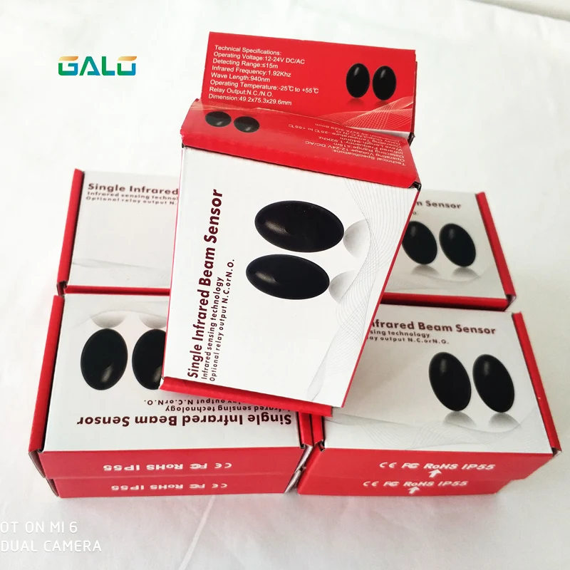 Sensor de Feixe Detector para Porta Janela do Assaltante Pces Ativo Fotoelétrico Único um 1 Infravermelho Barreira Sistema Alarme 10