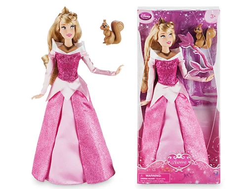 

Disney Store Aurora Classic princess Doll with Squirrel Figure