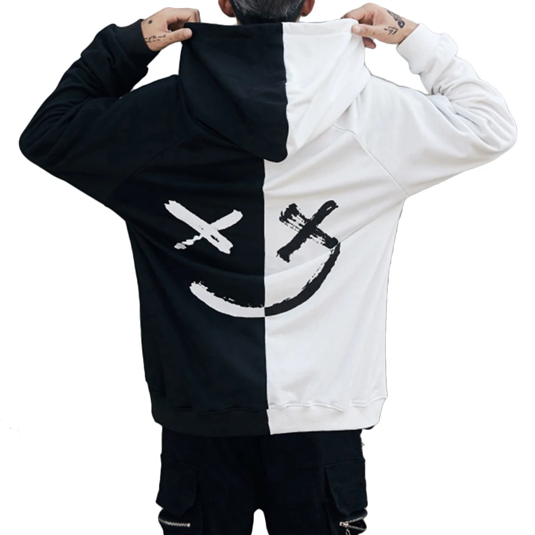 New Winter Warm Hoodie,Mens Boys Fashion Solid Hip Pop Pullover Loose Plus Size Hooded Tops