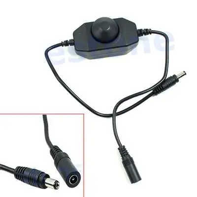 

Black Dimmer Brightness Adjusting Controller For Single Color LED Light New H02