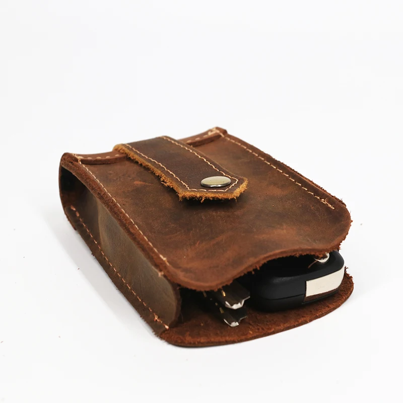 SIMLINE мужской кошелек для ключей из натуральной кожи в винтажном стиле Crazy Horse, кошельки из воловьей кожи для ключей от автомобиля, держатель, сумка, ключница, органайзер, сумка