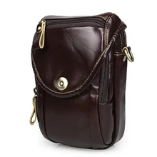 Nesitu винтажная воловья натуральная кожа мини мужские сумки-мессенджеры сумка для мобильного телефона Маленькие Мужские сумки# M7297