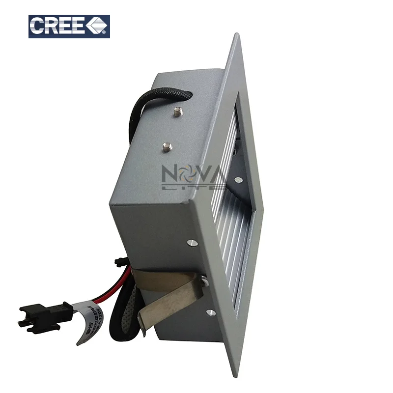 6pcs AC100 to AC240V PVC Wall Box In Wall Foot Lamp Staircase Recessed