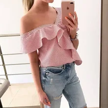 women blouse fashion female ladies vintage pop clothing womens stried sexy summer autumn printed top shirt top