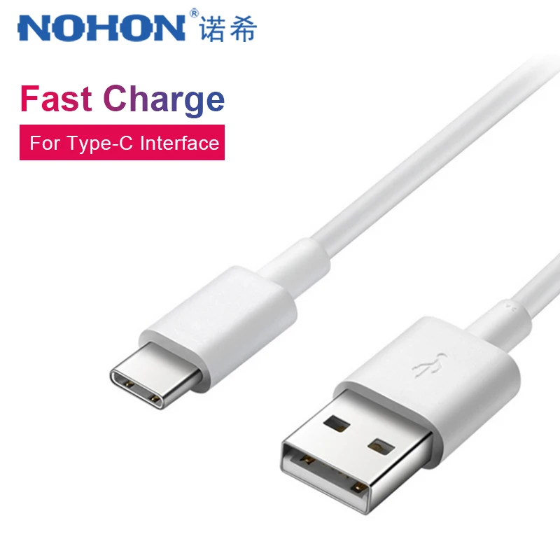 

NOHON USB Type C Charging Data Line For SamSung Gaxaly S8 Plus Note 7 Fast Charge Cable For Xiaomi Mi5 Huawei Charger Cables 1M