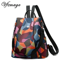 Vfemage Fashion Oxford Backpack Women Anti Theft Backpack Girls Bagpack Schoolbag for Teenagers Casual Daypack Sac