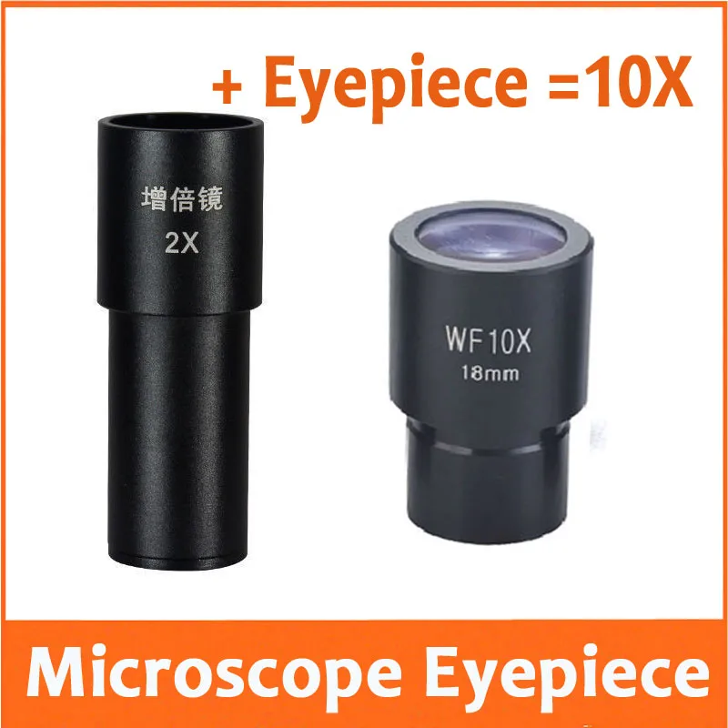 

WF10X 2X 20 Times 18mm Wide Angle Lab Student School Biological Microscope Eyepiece Lens with Mounting Size 23.2mm and Scale