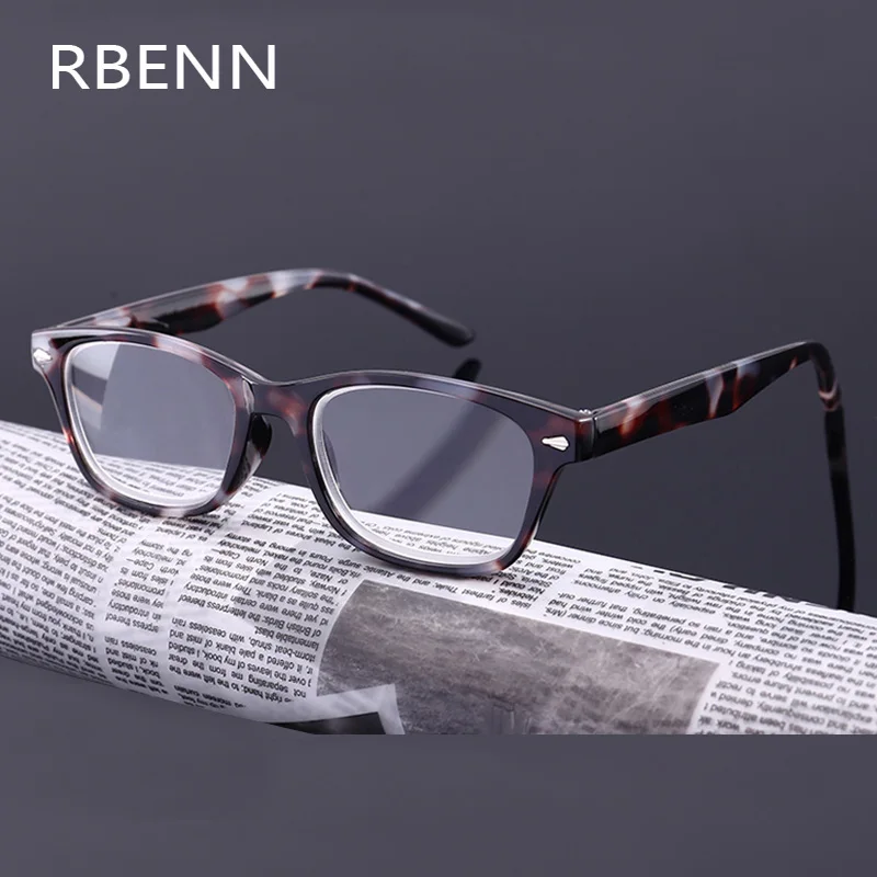 

RBENN Square Reading Glasses Women Men PC Frame Revit Presbyopic Reading Glasses +1.25 1.75 2.25 2.75 3.25 3.75 5.0 6.0
