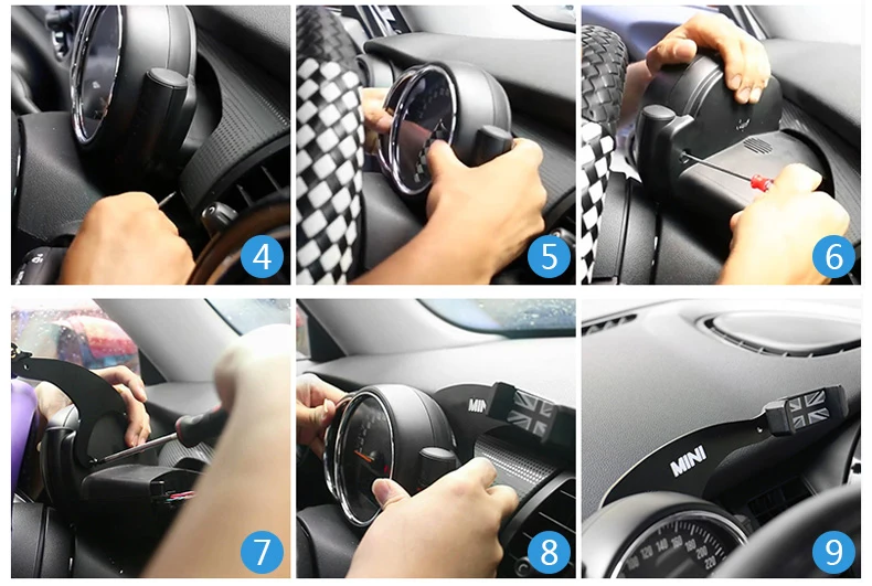 AMBERMILE Car Interior Mobile Cell Phone Mount Holder Rotatable Phone GPS Holder for MINI Cooper Clubman F54 F55 F56 Accessories (13)