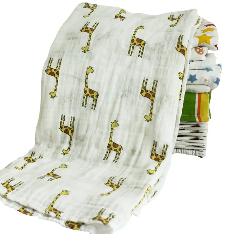 

Newborn Infant Cotton Comfortable Muslin Baby Swaddling Blanket Swaddle Towel 120*120cm