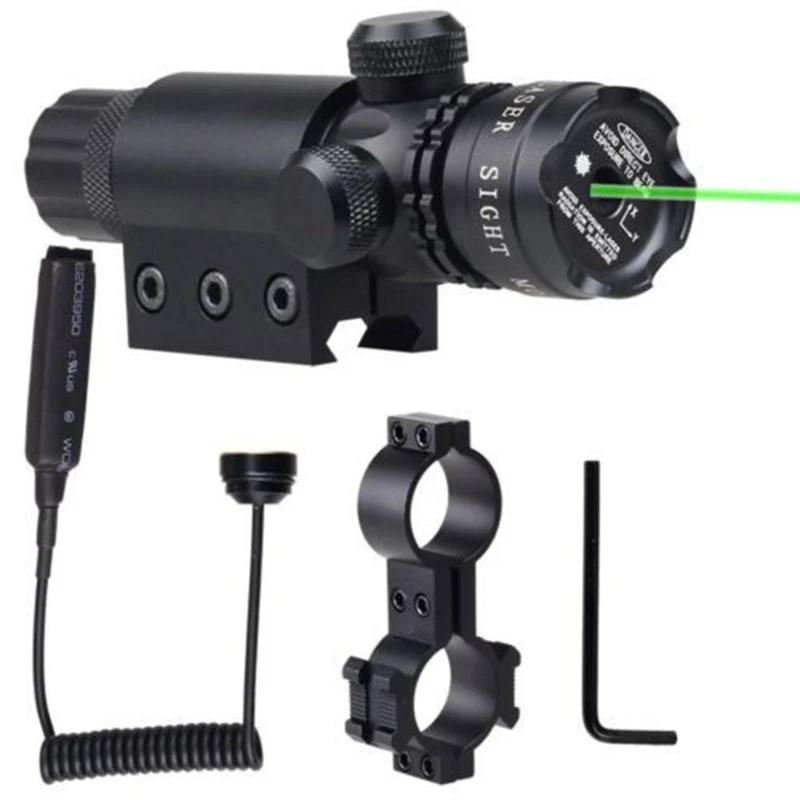 Tactical Hunting Adjustable Green Laser Dot Air Gun Scope Sight with