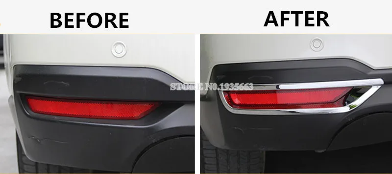 Для Subaru Forester ABS Хромированная задняя противотуманная фара накладка 2013- 2шт