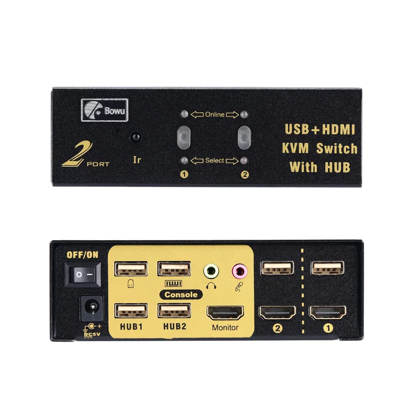 Hdmi kvm переключатель 2 порта usb hdmi с аудио кабелями мышь клавиатура Поддержка