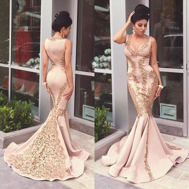 blush pink and gold dress