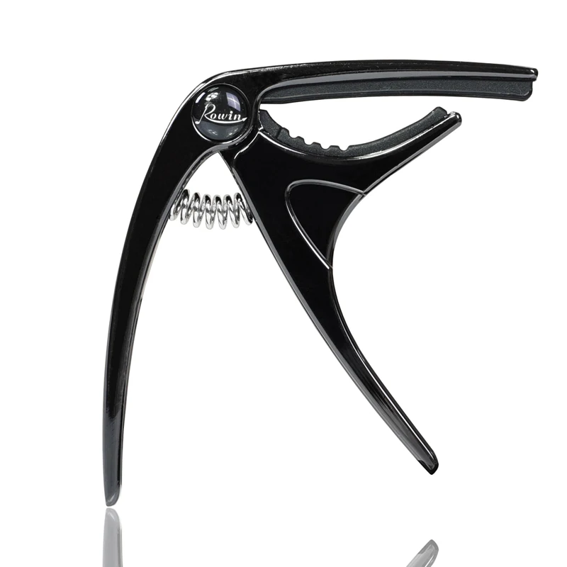 

Rowin Guitar Capo with Steel Spring Silicone Cushion Black