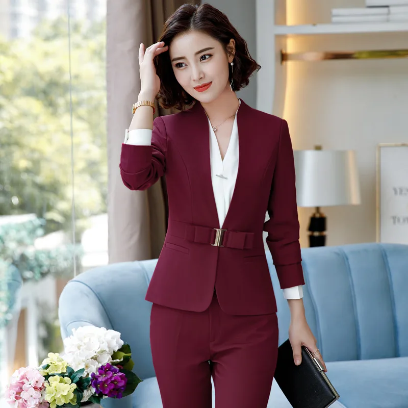 Элегантный Feminino деловой костюм из куртки и платья размера плюс 4XL официальная