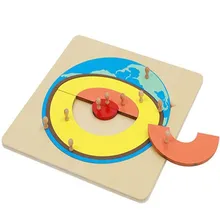 Montessori geogy детские игрушки, солнечный сердечник, захватывающий пазл Ранний Образовательный Дошкольный обучающий инвентарь