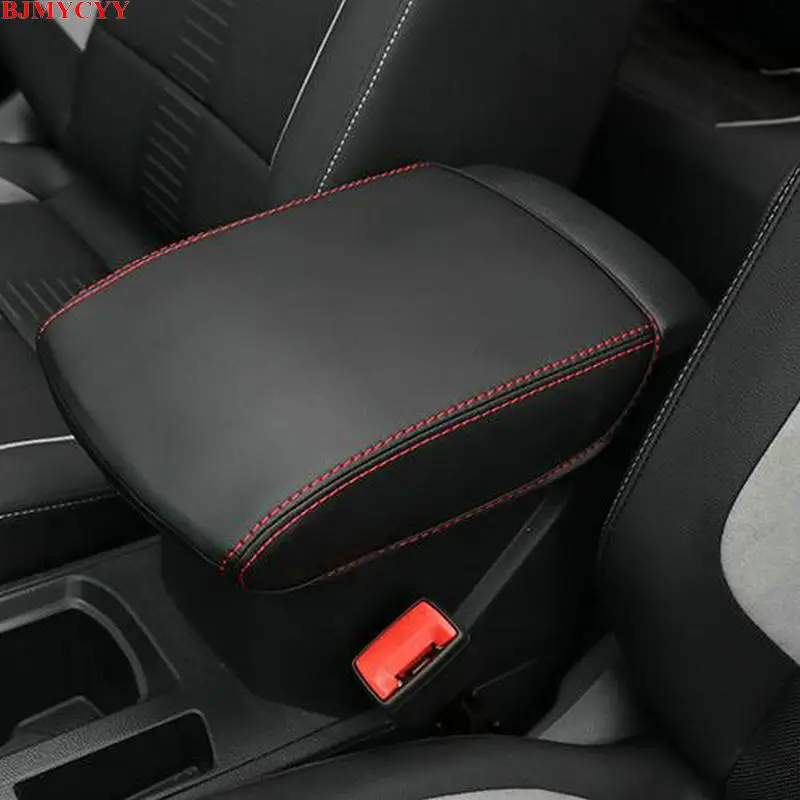 BJMYCYY авто-Стайлинг внутренняя отделка для автомобиля подлокотник чехол декоративный рукав для Volkswagen/Vw T-ROC T ROC TROC аксессуары
