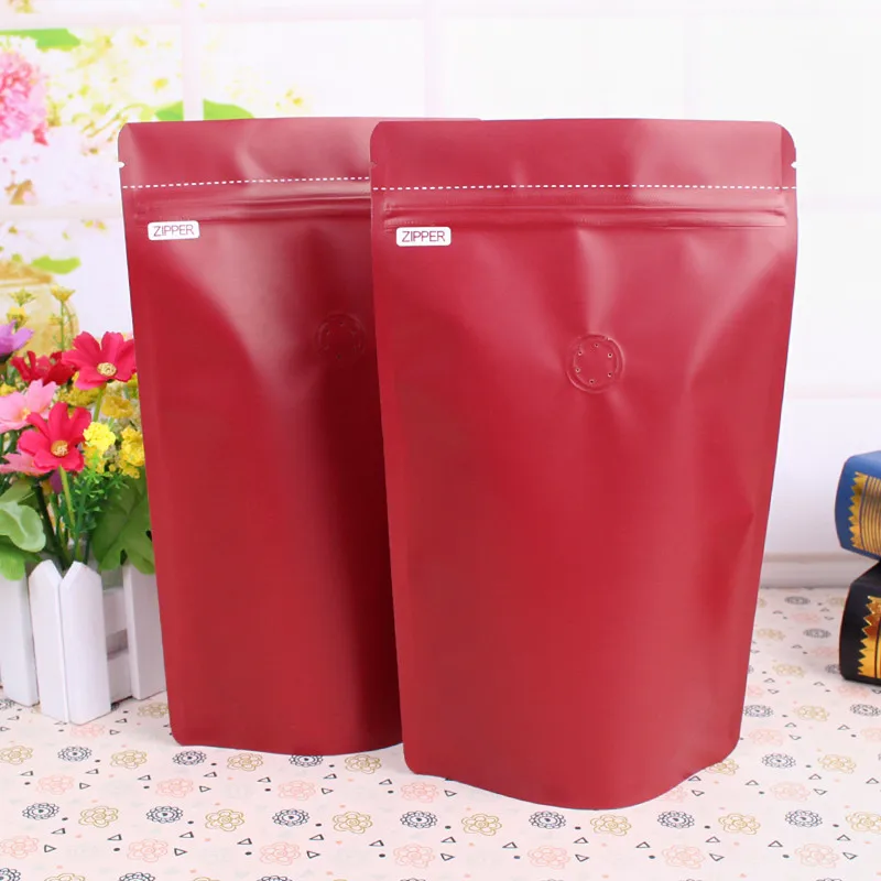 250 грамм емкость закрывающийся ламинирования алюминиевой фольги мешки Ziplock Stand Up Bag зерна кофе упаковки мешка с клапаном
