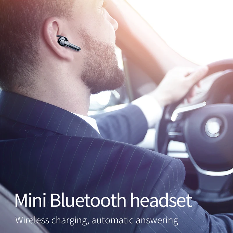 Беспроводные мини наушники Baseus bluetooth гарнитура с магнитной зарядкой микрофоном