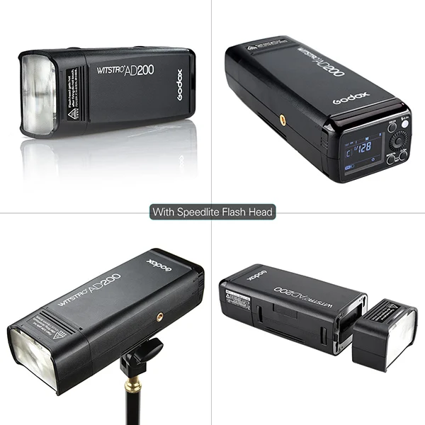 Godox AD200 карман вспышка Speedlight мини ttl Speedlite GN52 GN60 HSS 2,4 г wirelessx Системы 200 Вт для Nikon sony камер Canon EOS - Цвет: US Plug