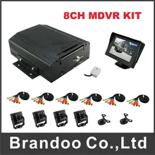 2pcs mini cameras +4pcs square IR cameras for 8CH car dvr
