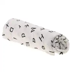 AINY-хлопковое Пеленальное Одеяло Lange для новорожденных спальный мешок 110 см x 110 см-буквы