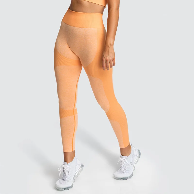 OVESPORT 2019, Новая мода дамы тренировки Леггинсы для фитнеса Для женщин Push Up Высокая талия леггинсы для Polyesrer ботильоны длина брюки девочек