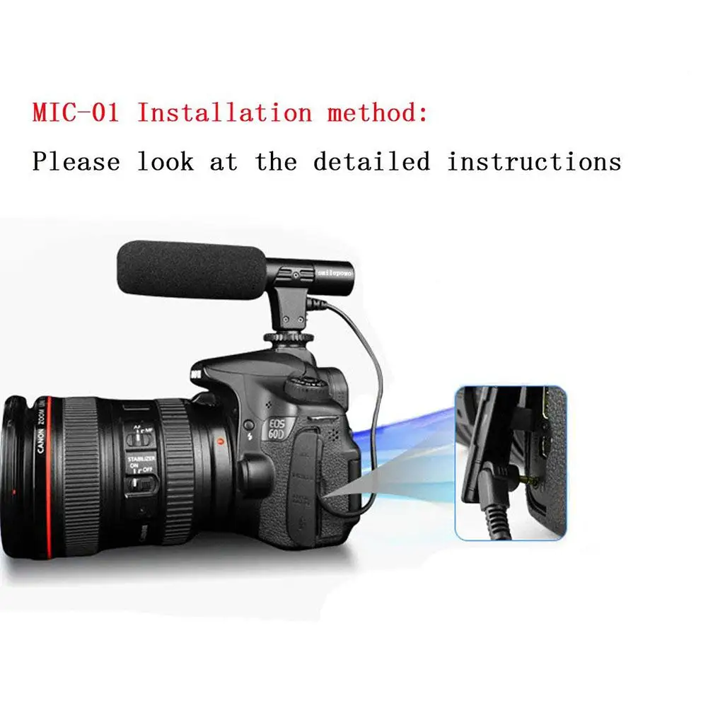 EastVita камера Микрофон 3 5 мм Цифровой Видео Запись микрофон для D SLR Nikon/Canon камера/DV