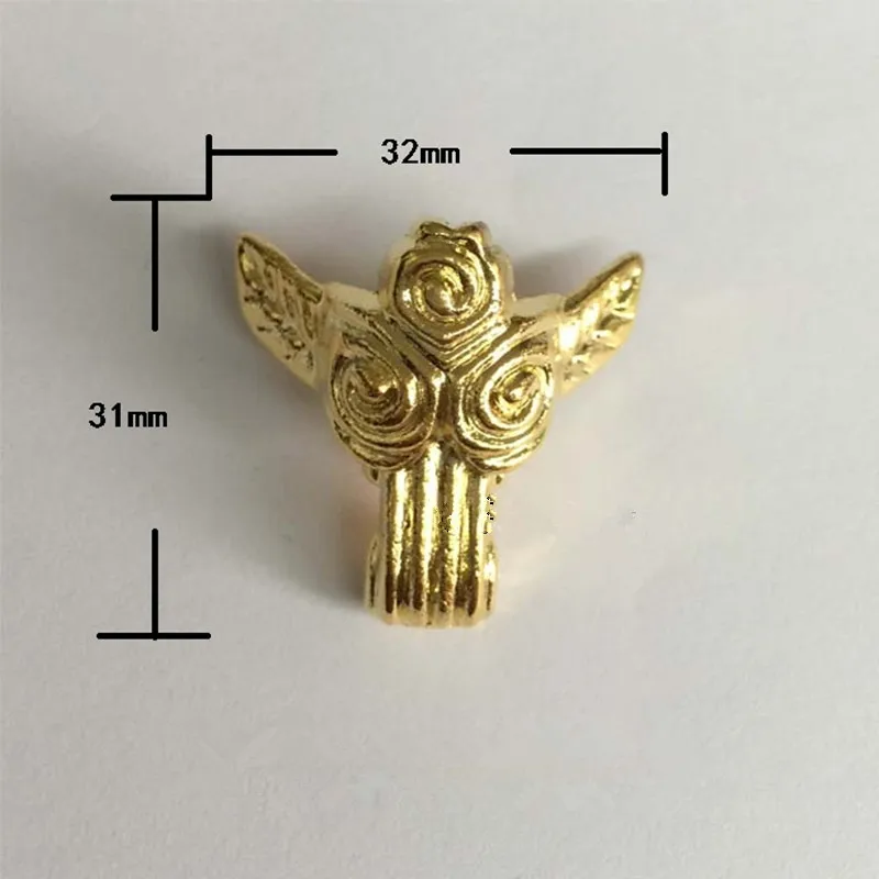Zinc-Alloy-Beast-Foot-Decoration-Legs-Rose-Flower-Leg-Vintage-Wooden-Box-Cabinet-Corner-Gold-Plated