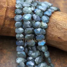 Граненые бусины из Лабрадорита ювелирные изделия круглые прямоугольные камни свободные бусины для ожерелья браслет в 14*10 мм BE5904