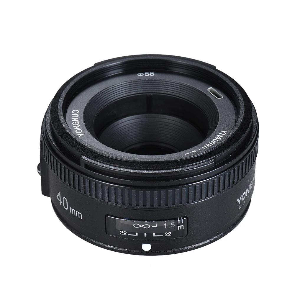 YONGNUO YN 40 мм F2.8N AF объектив MF YN40mm широкоугольный объектив с автофокусом для Nikon D500 D7100 D7000 DSLR Объектив камеры