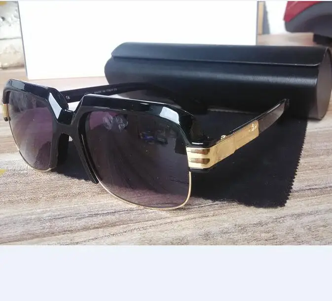Капелус мужские солнцезащитные очки с полуоправой женские модные солнцезащитные очки CA670 - Цвет линз: Черный
