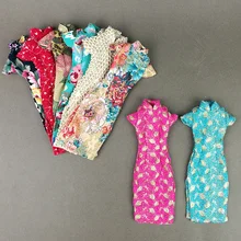 Handmade Cheongsam Dress Skirt Evening Party Gown Fashion Outfit Clothes For 1 6 Toy Barbie Doll