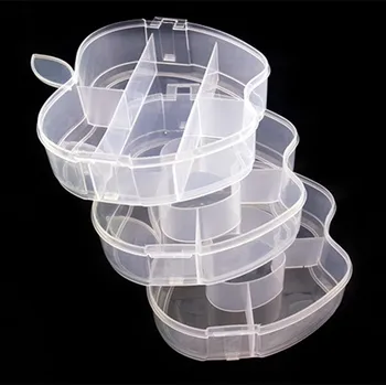 

1PC 3 Grid Plastic Box Jewelry Box Plastic Storage Box for Beads Earring Case Display Organizer JF 0672