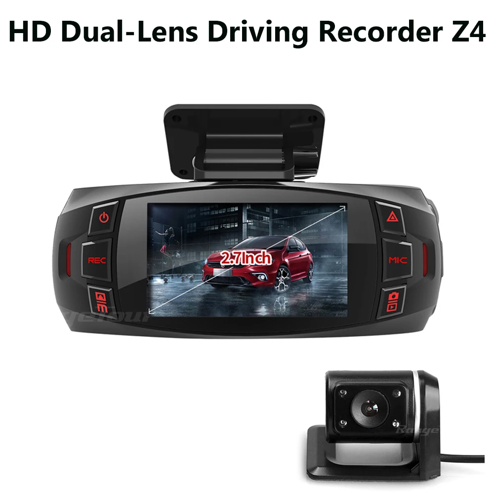 

Dashboard Z4 Dashcam Full HD 1080P 2018 New 170 Degree Car DVR Support Rear View Camera 2.7" LCD Camera Video Recorder