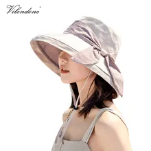 Летняя женская солнцезащитная Кепка Широкий Бант края ведро шляпы для женщин аксессуары вечерние на открытом воздухе Vissershoedje Casquette O4MZ524