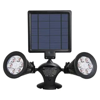 

Solar Wall Lamp Light Motion Sensor Double Head Spotlights Outdoor Waterproof Garden Courtyard Street Lights Wall Lamp