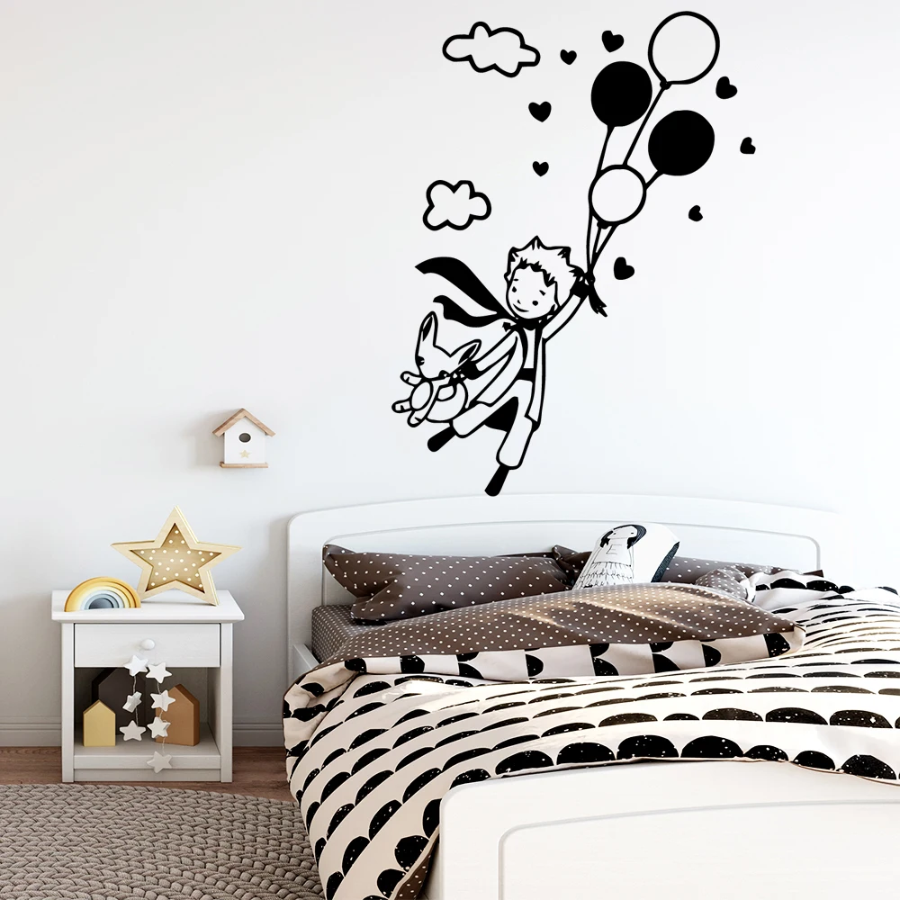 Plane Sticker little prince Art Sticker Waterproof Wall Stickers For kids Boys girls Wall Decals Sticker Mural muursticker