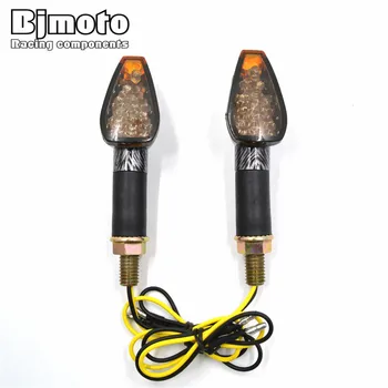 

bjmoto2 pcs/ Pair Motorcycle LED Turn Signal Light High Quality Indicator Light Color Amber Blinker Lights Tourner les lumieres