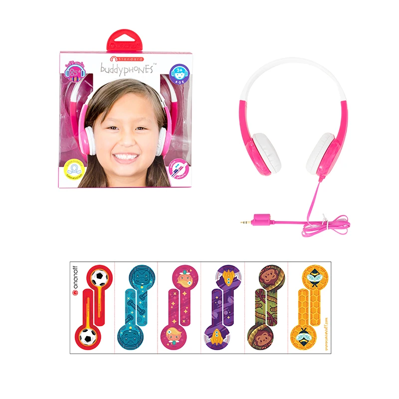ONANOFF Standard Portable Kids Headphones Safely Children Over Ear Headset with Adjustable headband for Iphone Xiaomi Smartphone