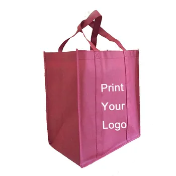 

500pcs Custom Logo shopping bags Non woven bags Stereo supermarket shopping bags clothes bags with logo
