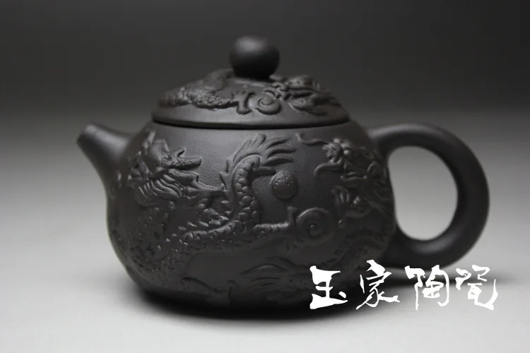 

Tea Set Yixing Teapot,125ML Chinese Purple Tea pot,Dragon Beauty Tea Kettle, Kungfu Teaset,Home Tea set