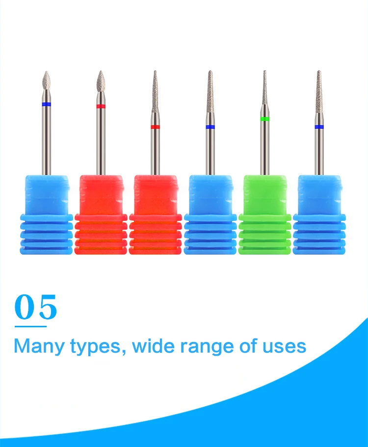 1 шт. новые алмазные электрические вращающиеся сверла для ногтей роторные фрезы сверлильный станок аксессуары пилочка для ногтей кутикулы резак наконечники