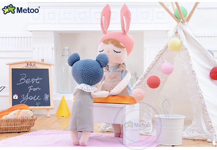 Анжела кролик плюшевое животное детские игрушки для девочек детский подарок на день рождения Рождество 13 дюймов сопроводительный Metoo кукла