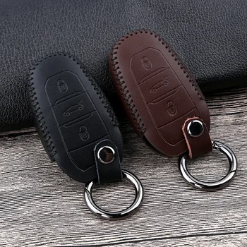 

Car Leather Key Cover Case For Peugeot 2008 308 3008 508 4008 308S 301 407 5008 Citroen C4L CACTUS C5 C3 C6 C8 Picasso DS3 4 5 6