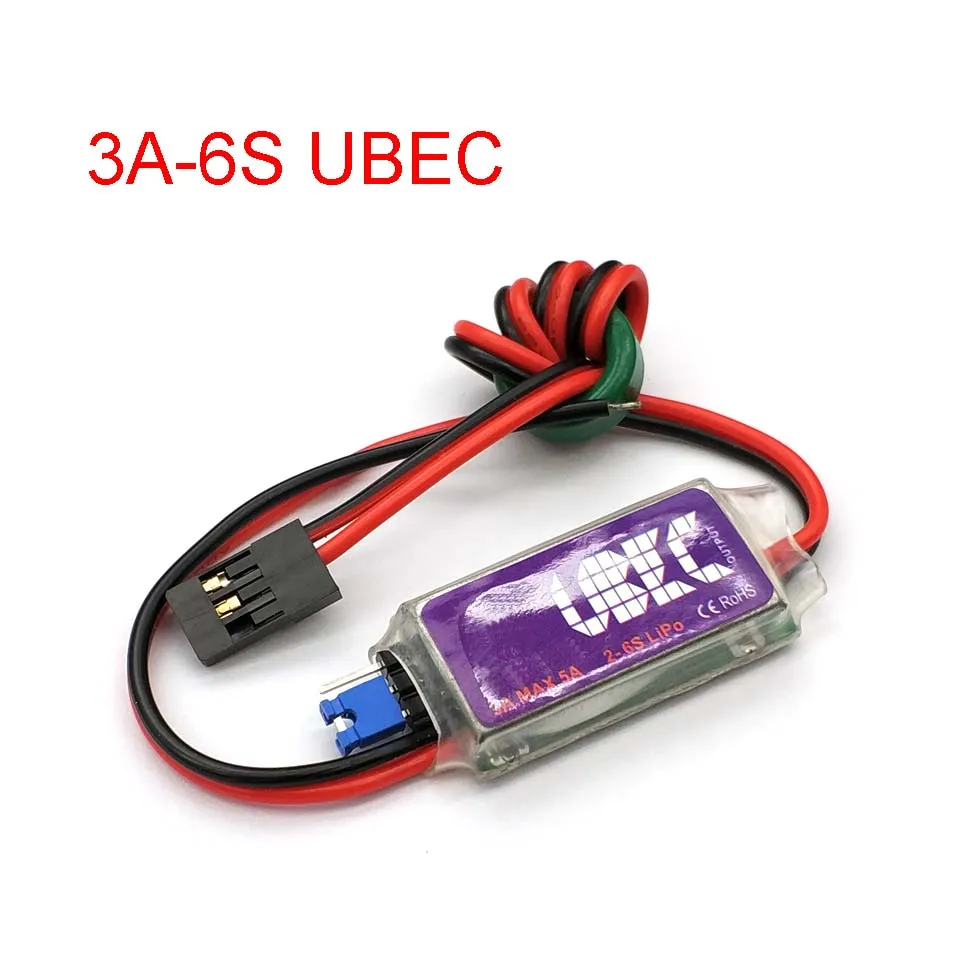 

5V / 6V 3A UBEC Max 5A Lowest RF Noise BEC Full Shielding Antijamming Switching Regulator for Air Helicopter Plane